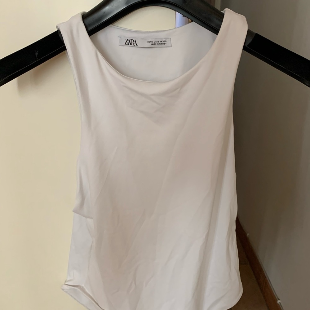 Zara white tank top body suit